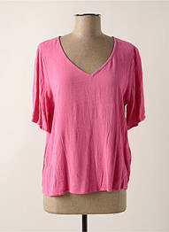 Blouse manches courtes manches courtes rose ICHI femme