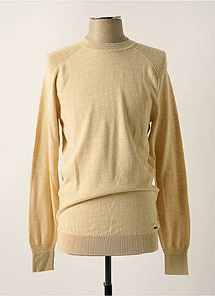 Pull tissage chiné manches longues beige DSTREZZED homme