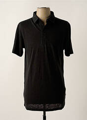 Polo noir KNOWLEDGE COTTON APPAREL pour homme seconde vue