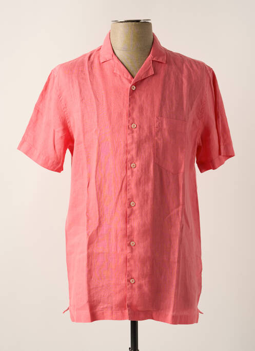 Chemise manches courtes rose ECOALF pour homme