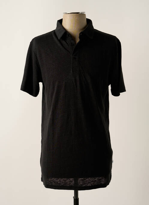 Polo noir KNOWLEDGE COTTON APPAREL pour homme