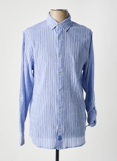 Chemise manches longues bleu SCOTCH & SODA pour homme