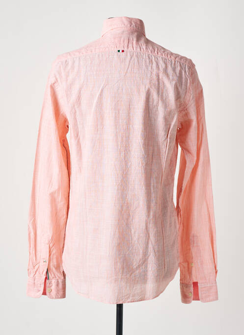 Chemise manches longues orange FIL NOIR pour homme