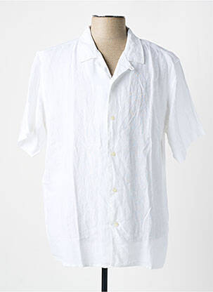 Chemise manches courtes blanc KNOWLEDGE COTTON APPAREL pour homme