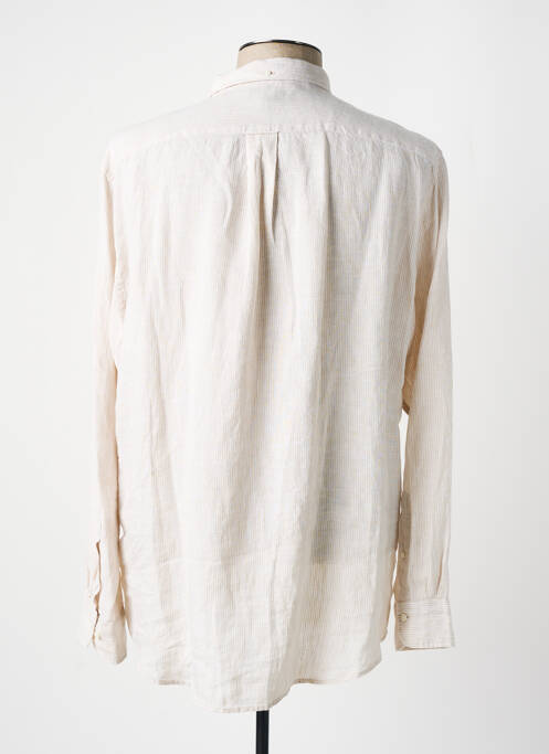 Chemise manches longues beige GANT pour homme