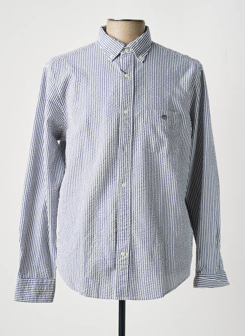 Chemise manches longues bleu GANT pour homme