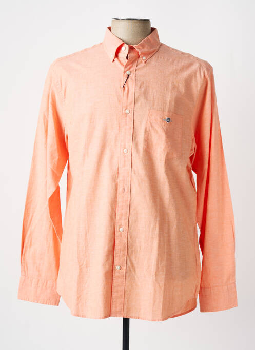 Chemise manches longues orange GANT pour homme