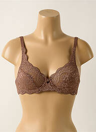 Soutien-gorge effet matière satinée haut soutien-gorge emboitant marron TRIUMPH femme
