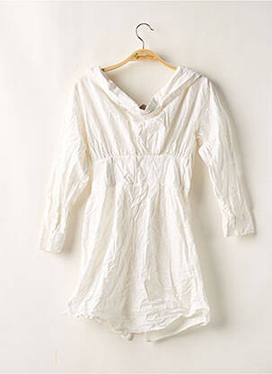 Robe courte manches longues manches longues blanc ASOS femme