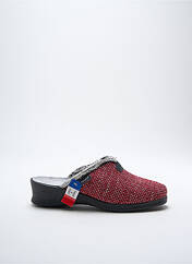 Chaussons/Pantoufles rouge FARGEOT pour femme seconde vue