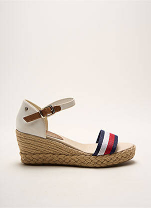 Espadrilles fermeture boucle(s) talon de 4 à 6cm blanc TOMMY HILFIGER femme