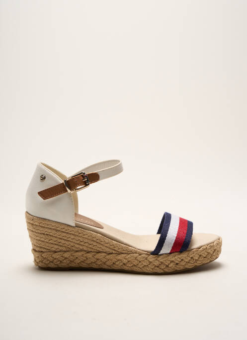 Espadrilles fermeture boucle(s) talon de 4 à 6cm blanc TOMMY HILFIGER femme