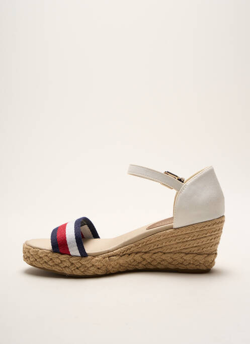 Espadrilles fermeture boucle(s) talon de 4 à 6cm blanc TOMMY HILFIGER femme