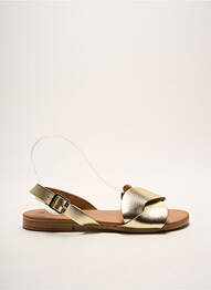 Sandales/nu pieds chiquet talon plat jusqu'à 3cm or PIECES femme