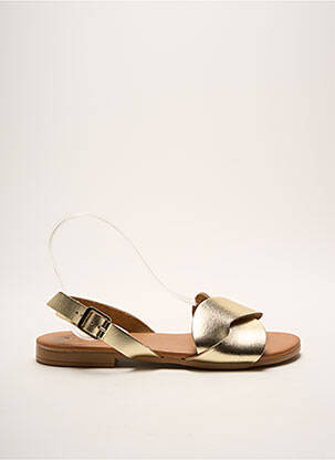Sandales/nu pieds chiquet talon plat jusqu'à 3cm or PIECES femme