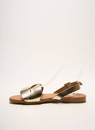 Sandales/nu pieds chiquet talon plat jusqu'à 3cm or PIECES femme