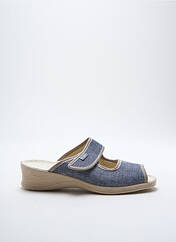 Chaussons/Pantoufles bleu FARGEOT pour femme seconde vue