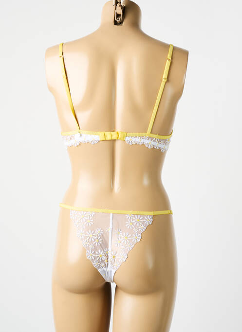 Ensemble lingerie jaune GIRLS IN PARIS pour femme