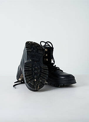 Bottines/boots tissage satiné talon bas noir BISGAARD garçon