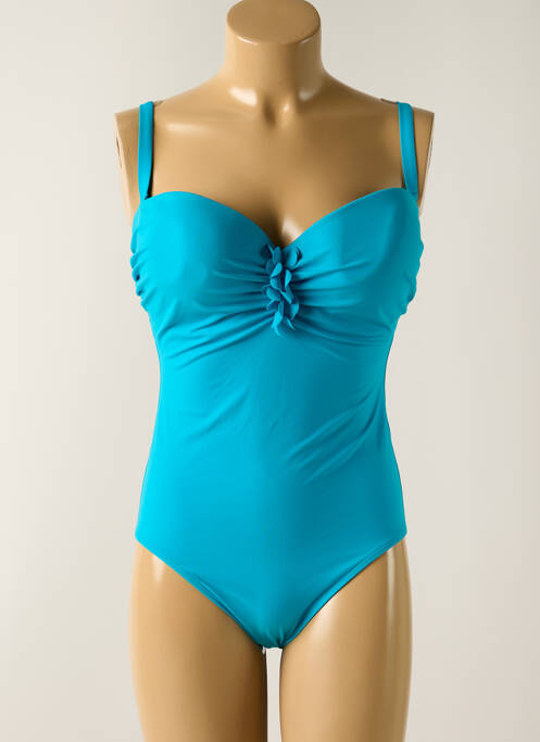 Maillot de bain 1 pièce bleu EMPREINTE pour femme