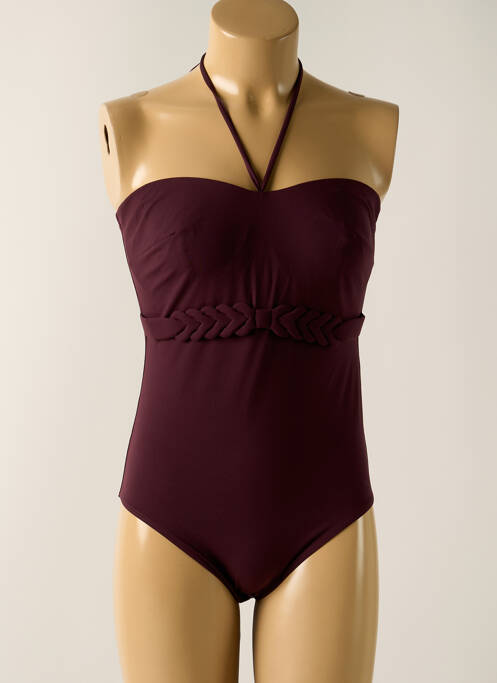 Maillot de bain 1 pièce rouge EMPREINTE pour femme