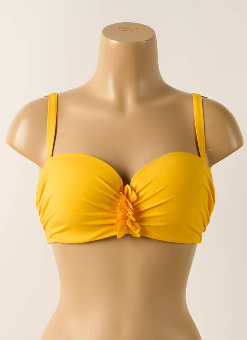 Haut de maillot de bain jaune EMPREINTE pour femme