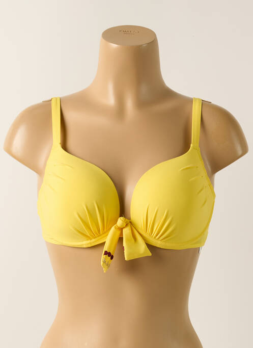 Haut de maillot de bain jaune EMPREINTE pour femme