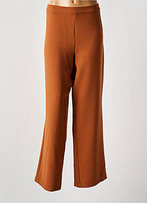 Pantalon flare taille élastique marron GREGORY PAT femme