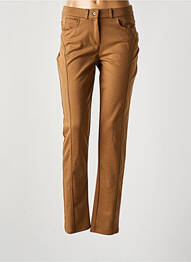Pantalon slim taille élastique marron MERI & ESCA femme