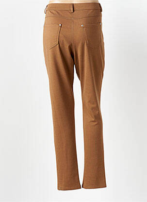 Pantalon slim taille élastique marron GUY DUBOUIS femme