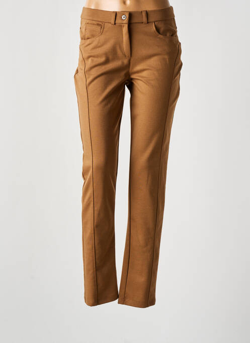 Pantalon slim marron GUY DUBOUIS pour femme