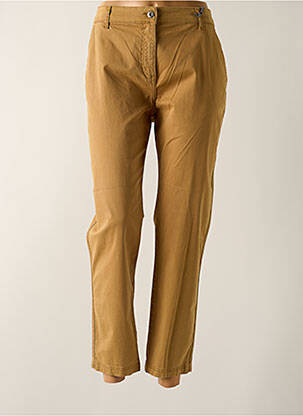 Pantalon chino tissage popeline taille normale beige 7 SEASONS femme
