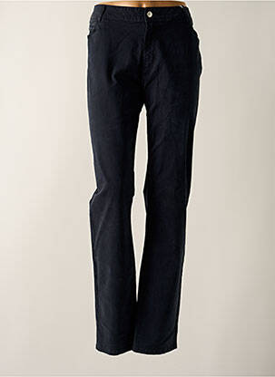 Pantalon slim tissage popeline taille normale bleu C'EST BEAU LA VIE femme