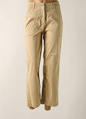 Pantalon 7/8 taille haute taille haute beige MAYJUNE femme