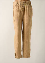 Pantalon droit beige C'EST BEAU LA VIE pour femme seconde vue