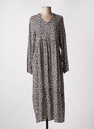 Robe longue manches longues manches longues gris MUS & BOMBON femme