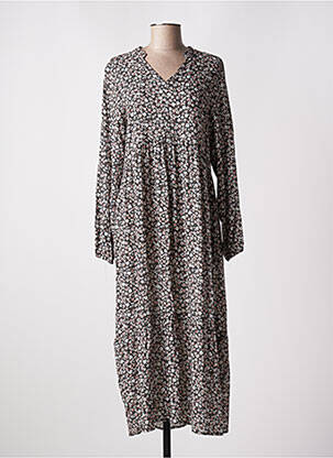 Robe longue manches longues manches longues gris MUS & BOMBON femme