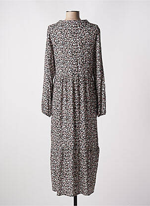 Robe longue manches longues manches longues gris MUS & BOMBON femme