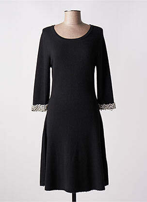 Robe pull tissage lainage manches 3/4 noir PAUL BRIAL femme