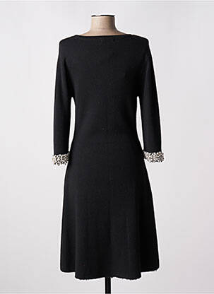 Robe pull tissage lainage manches 3/4 noir PAUL BRIAL femme