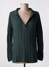 Pull maille tricot manches longues vert MUS & BOMBON femme