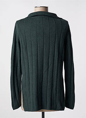 Pull coupe droite manches longues vert MUS & BOMBON femme