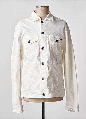 Veste casual fermeture boutonnée sur le devant blanc DSTREZZED homme