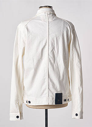 Veste casual fermeture boutonnée sur le devant blanc DSTREZZED homme