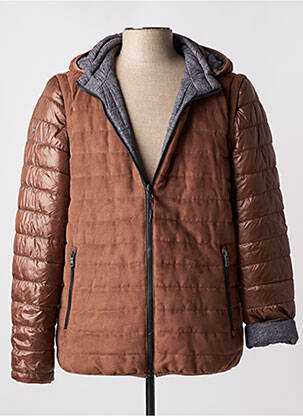 Doudoune poches a capuche marron DELAHAYE homme