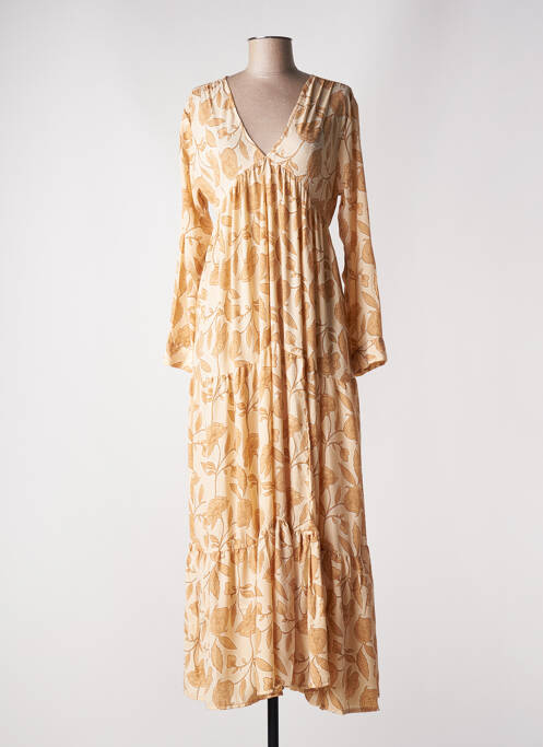 Robe longue beige GOLD & SILVER pour femme