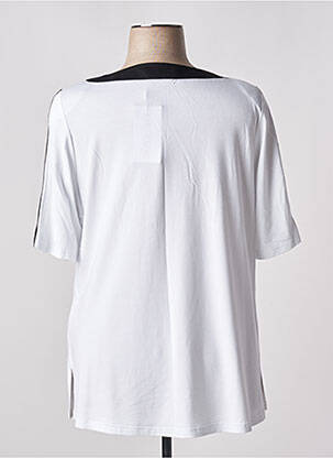 T-shirt sérigraphie avec strass manches courtes blanc MONA LISA femme