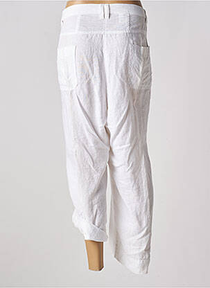 Pantalon droit tissage crêpe taille normale blanc KJBRAND femme