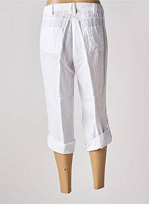 Pantacourt taille haute taille haute blanc KJBRAND femme