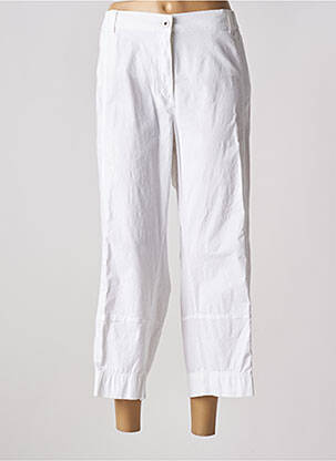 Pantalon droit tissage crêpe taille normale blanc KJBRAND femme